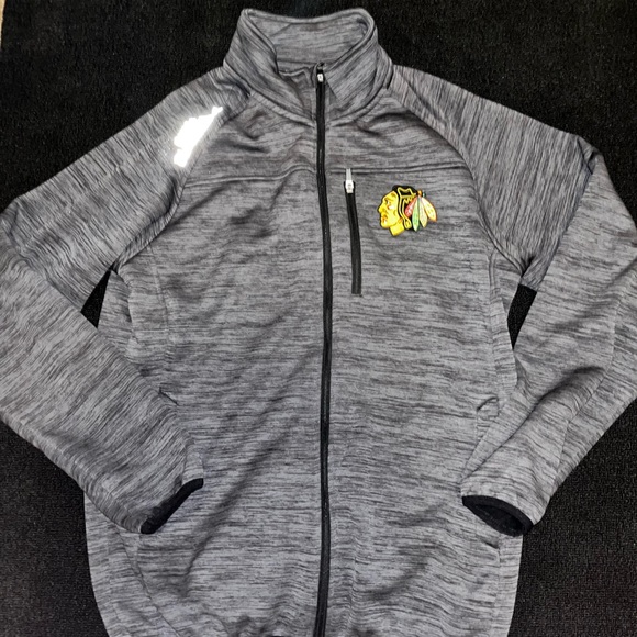 Chicago Blackhawks Thick Reflective Jacket Mens Large - Picture 2 of 5
